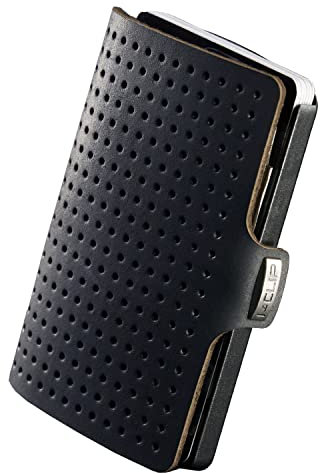 I-CLIP Original Portafoglio Uomo Slim Pelle - Porta Carte di Credito piccolo I Idea Regalo Uomo I Portatessere Tascabile I MADE IN GERMANY | AdvantageR Nero
