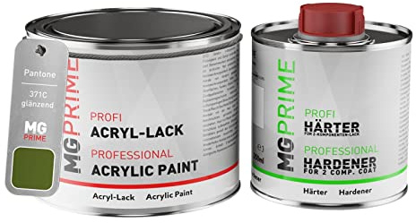 Pantone 371C Green Peinture acrylique brillante Pot de 0,75 litre / 750 ml, y compris le durcisseur