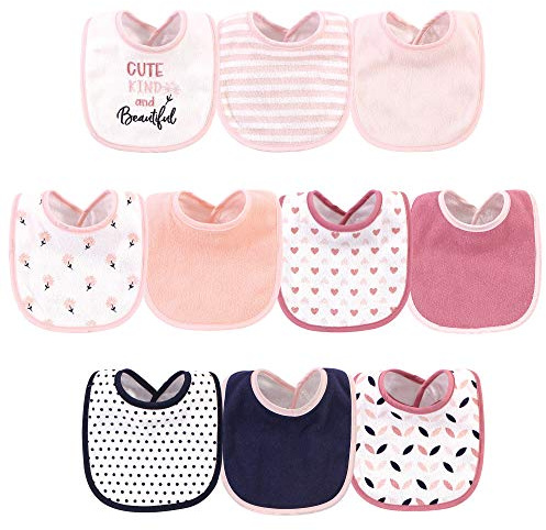 Hudson Baby Unisex Baby Cotton and Polyester Bibs, Cute, Kind And Beautiful, One Size
