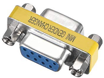 N/A DB9 VGA Gender Changer 9 Broches Femelle à Femelle 2 rangées Mini Gender Changer Coupler Adaptateur Connecteur pour Applications Série Bleu Paquet de 10