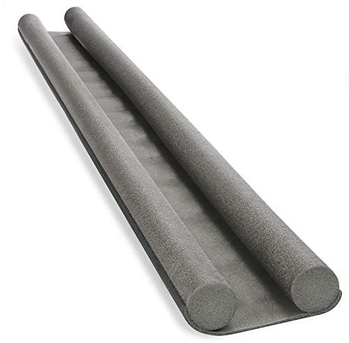 COM-FOUR® Zugluftstopper für die Tür - Türbodendichtung - Luftzugstopper mit Doppeldichtung - Schutz vor Luftzug und Lärm - 86 cm