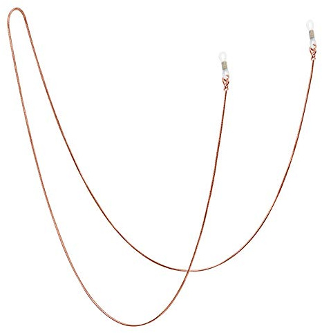 Jmkcoz Eyeglass Chain Holder Necklace Strap Sunglass Eyewear Retainer Lanyards 80cm Glasses Chain String Cord Rose Gold