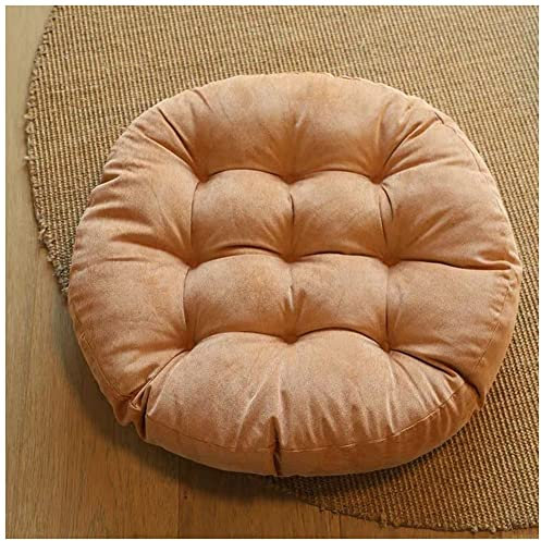 YOUCAI Einfarbig Rund Sitzkissen Gartenstuhlauflagen Auflage Stuhlauflage, Gartenstuhl Polster Sitzkissen Sitzpolster Stuhlkissen Sitzauflage für Outdoor Garten Kissen,55cm,Orange