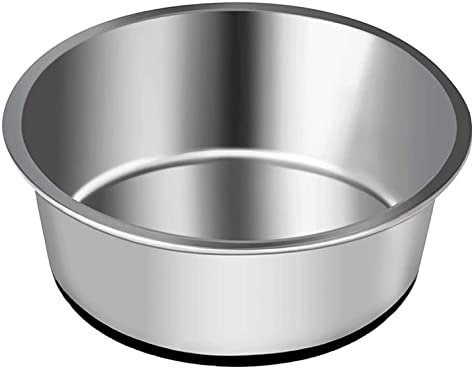 Dog Bowl 2500 ml Stainless Steel Pet Feeding Bowl Water Bowl with Non-Slip Full Silicone Base for X-Large Dog Cat