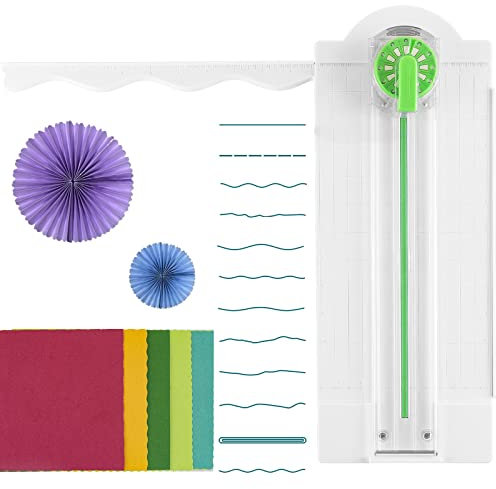 12forme in 1 taglierina per bordi di carta,quadrante di carta,con misurazioni tagliapasta per scrapbooking e bordi decorativi,utensile da taglio a zig zag strumento da taglio per biglietti fotografici