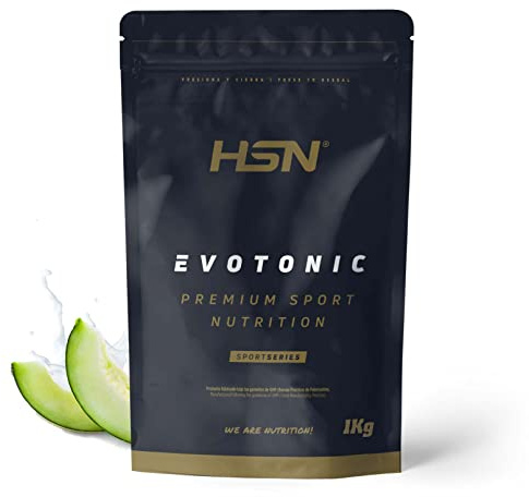 HSN Evotonic Bebida Isotónica en Polvo con Sabor | Melón 1Kg | Cluster Dextrin™ + Palatinose™ + PeptoPro® + BCAAs | No Incluye Dosificador | No-GMO, Vegetariano, Sin Gluten