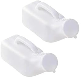 Meleg Otthon Urinoirs portables pour hommes, anti-déversement, 1200 ml, pour hôpital, incontinence, extérieur, voiture, voyage (blanc)