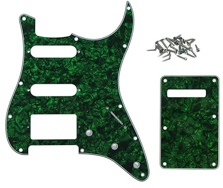 ROZILO Schlagbrett für Fender Stratocaster mit 11 Löchern, HSS, für Fender US/Mexiko, hergestellt in den USA und Mexiko, Grün