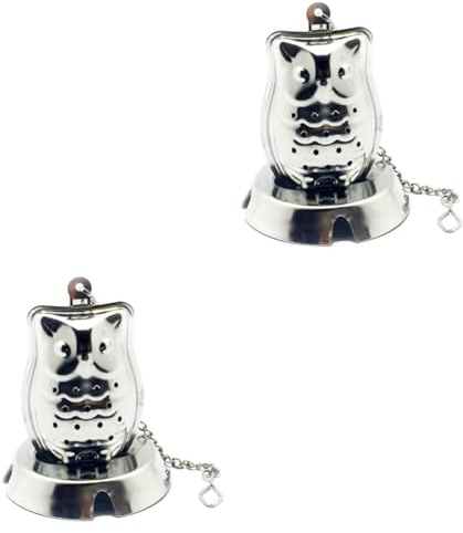 ABOOFAN 2 Pièces filtre à chaîne filtre infuseur à thé infuseur à thé en maille diffuseur d'intervalle de thé en vrac filtre à thé passoire à thé animal fuite de thé boule à thé