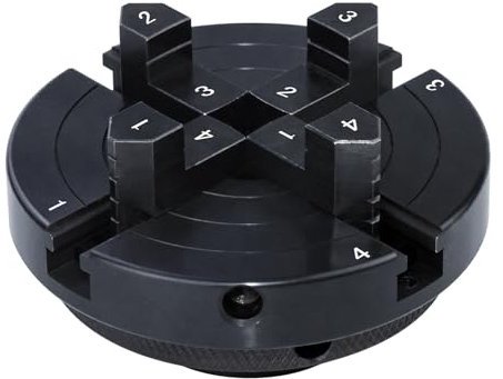 DEEFIINE 100MM Backenfutter Drechselfutte,4-Backen selbstzentrierend Spannfutter Drehfutter Drechselspannfutter für M33 Und M18 Drechselbank(K02B)