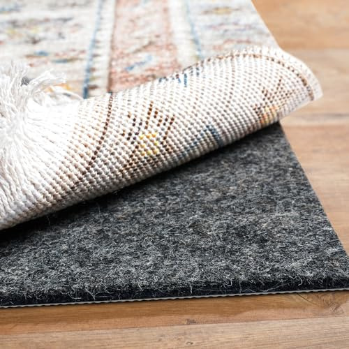 Bagail - Feltro e gomma naturale per tappeti, spessore 0,6 cm, 2,5 x 3,4 m, antiscivolo, mantiene i tappeti in posizione, cuscinetti protettivi imbottiti per tappeti, runner per moquette, protezione