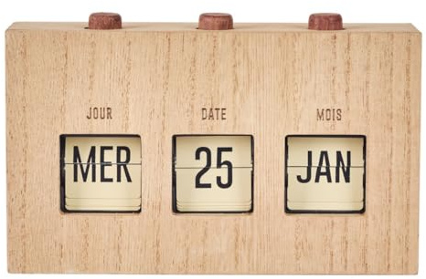 Paris Prix Calendrier Perpétuel Flip Flap 19cm Naturel