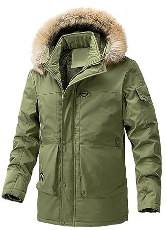 SRZYMJ Wollmantel Herren Winter Dicker Übergangsmantel Wintermantel Parka Übergangsjacke Sportlich Freizeitjacke Outdoor Jacket Funktionsjacke Dünn Softshelljacke Sweatjacke Steppjacke Fleecejacke