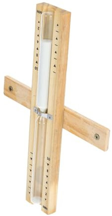 OFFSCH Sanduhr und Glas mit 10-Minuten Timer Sauna Sanduhr für Küche und Heim Tragbarer Holz Glas Timer mit Klassischer Dekoration