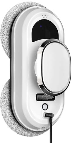 HIQIDI Robot lavavetri Elettrico, Robot lavavetri Intelligente con Potente aspirazione da 2800 Pa, Robot aspirapolvere per vetri con Telecomando, per specchi per finestre Interni/Esterni