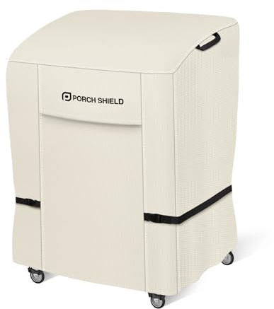 Porch Shield Premium-Gasgrill-Abdeckung, 81 x 61 x 117 cm, wasserdicht und lichtbeständig, 600D-Grillabdeckungen für Weber, Brinkmann, Char-Broil und mehr, Hellbraun