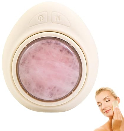 Massaggiatore Viso, Massaggio Viso lifting Elettrico Radiofrequenza Viso con Pietra Di Giada, Massaggiatore Viso Lifting con Calore e Vibrazione, Apparecchi per tonificare Massaggiatore Viso