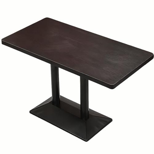 LLNWDNB Stehtisch Bartische Bistrotisch Bartheke Säulen-Gestell Metall Schwarz Baumkantentisch Säulentisch Esstisch Für Küche Café Essbereich Frühstückstisch Schreibtisch E,120 * 60