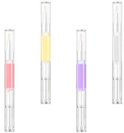 LRXIYODE 4pcs Nail Nutrition Oil Pens 2ml Each for Nourishing Nail Care with Mineral Oil and Beeswax Portable Manicure Care Tool Suitable for Home