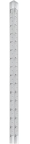Regla acrílica transparente portátil para matemáticas triangular, prisma para artistas, diseñadores, rango de medición de 0 a 15 cm, regla triangular para coser y cortar acolchados