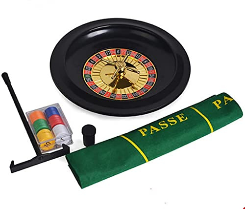 VHKsdfhWE 10in Casino Roulette Game Set, Wooden Turntable, Desktop Props, Perfect For A Night At Home Or A Party