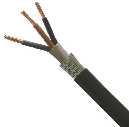 All Lengths SWA Steel Wire Armoured 1.5mm 3 Core Cable Outdoor Cable 6943X (5m)