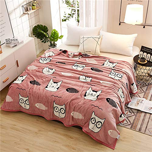 Kuscheldecke XL XXL Flauschige Wohndecke - Interessant Tier Stil Warme Weiche Fleecedecke Tagesdecke für Kinder und Jugendliche (Kätzchen, 150 x 200 cm)