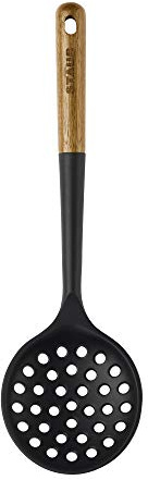 Staub Silicone with Wood Handle Cooking Utensil, Skimming Ladle