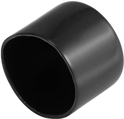 sourcing map 4pcs Rubber End Caps 42mm ID Screw Thread Protectors Black | Vinyl Round End Cap Cover