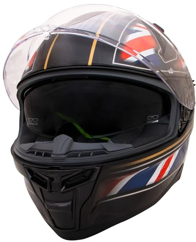 Zorax Hunter Double Visor Full Face Helmet - Union Jack L (59-60cm)