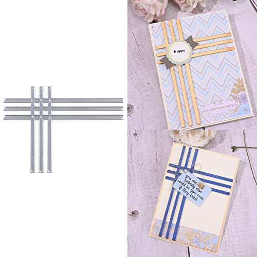 Suds&WH Strips Slimline Metal Die Cuts, Frame Square Strips Line Cross Line Cutting Dies, Stencils for DIY Scrapbooking, Decorative Embossing, Paper Scrapbooking Card Making