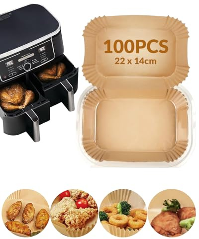 100Stück Backpapier für Ninja Heißluftfritteuse DualZone AF300EU/AF400EU