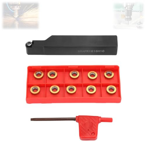 SRAPR1616H10 Utensile per Tornio CNC utensili per tornio RPMT10T3MO Lame Inserti Portautensili per Tornitura Tornio Utensile per Tornitura di Metalli CNC con Zubehör für Drechselbänke & Drehmaschinen