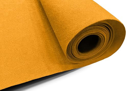 EOVEA Acryl-Filzstoff, Meterware, 182,9 cm breit, 1,6 mm dick, nicht steife, weiche Filzbögen, Filzmaterial für Heimwerker, Handwerk, Nähen, Patchwork, Kissen, Polsterung (Antikgold, 2 Yard)