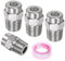 sourcing map 4 Pcs 15 Degree Thread Washer Spray Tip 1/4 Inch Male NPT Pressure Washer Tip Stainless Steel for Water Broom and Undercarriage Cleaner, Orifice 0.977mm