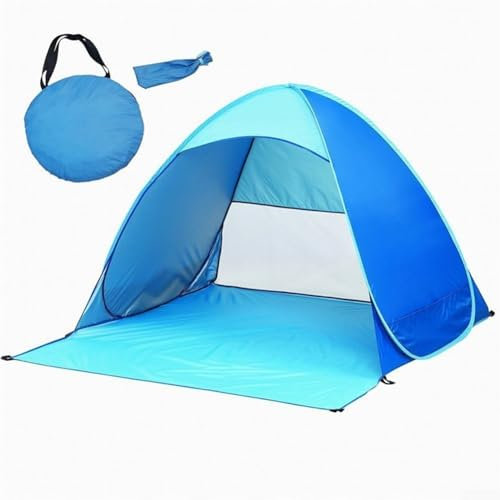 Strandmuschel Pop Up, 2-3 Personen Tragbar Extra Light Automatisches Strandzelt, Windschutz Sonnenmuschel Strand Leichte mit Tragetasche für Strand, Garten