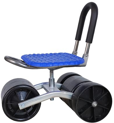 Gartenwagen-Rollhocker, um 360 Grad drehbarer Gartensitz,Höhenverstellbarer faltbarer Gartenwagen - Robuster Rollhocker, Gartenarbeitssitze für den Garten, den Rasen, den Hof und die Terrasse
