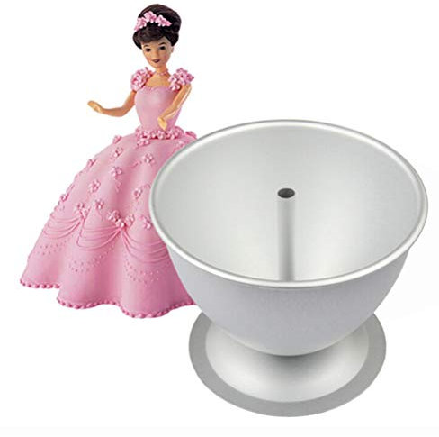 Tortiera Principessa Dal Design Curvo, Materiale in Alluminio Ad Alta Resistenza, Cottura Fai da Te, Igienica, da 8 Pollici, Tortiera Decorativa a Semicerchio per (SILVER)