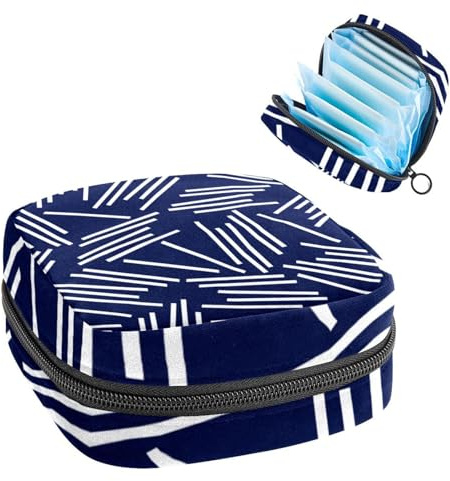 RODAILYCAY Damenbinden Aufbewahrungsbeutel für Frauen, große Kapazität, Menstruationspad-Tasche, weiße Stange, Menstruationstaschen, Tampon-Sammelhalter, Geldbörse