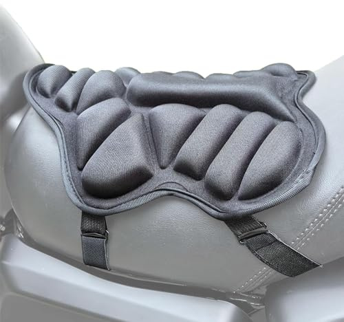 Almohadilla de asiento de gel para motocicleta, cojín de asiento de pasajero de motocicleta, transpirable y absorción de golpes, almohadillas universales suaves de panal para paseos largos