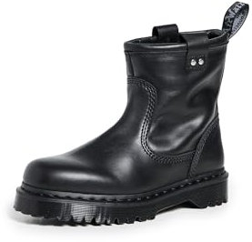 Dr. Martens, Unisex, Anistone Lo Leather Boots, Black, Mens 7, Womens 8, Medium
