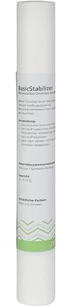 SEMPLIX BasicStabilizer - mittelstarkes Stickvlies zum Wegreißen für feine bis mittlere Stoffe (weiß, 50 cm x 10 m)