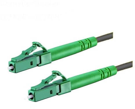 CONBIC® LWL Simplex Glasfaserkabel LC/APC 8° zu LC/APC 8°, schwarz, OS2 Patchkabel, 9/125μm, LSZH, FTTH Lichtwellenleiter, G.657.A2 (10m)