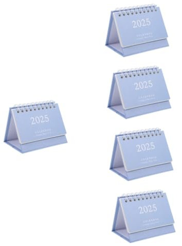 NUOBESTY 5stücke Tischkalender Einfacher Dekorativer Standkalender Für Büro Und Zuhause Praktischer Tischplaner Für Wichtige Termine Und Notizen Im Frischen