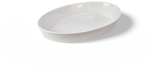Vassoio ceramica da forno Ovale Dimensioni 24 x 35cm - Ideale per Cuocere e Servire SinergiaFD
