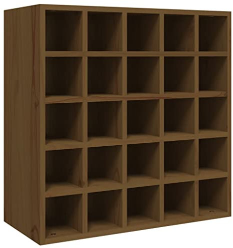 XGWKCNV Schränke & Aufbewahrung Weinschrank Braun 56x25x56 cm Massivholz Kiefer Wein- & Spirituosenschränke