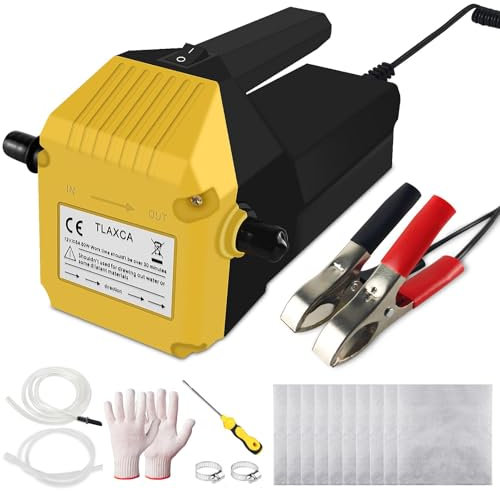 Nartov Oil Extractor Pump 12V/80W, Fuel Transfer Pump, Oil/Diesel, Vacuum Oil Change Pump with Hose, Portable Oil Suction Pump for Motorcycle Car Truck Farm Vehicle