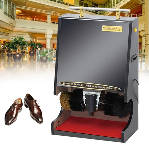 Naturalpowev Cireuse à Chaussures électrique, Machine à cirer Les Chaussures Automatique pour la Maison, Nettoyeur de Chaussures électrique pour Chaussures, Bottes, Sacs, canapé,Black
