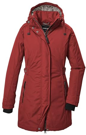 G.I.G.A. DX Funktionsparka för kvinnor, vattentät parkas med dragkedja GW 70 WMN PRK, mörk brandröd, 42, 41863-000