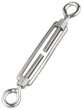 Spannschloss-Drahtspanner, Zaundrahtspanner, Seilspanner, Spannschloss 304 Edelstahl-Drahtseil-Spannvorrichtung, Schattierungsnetz, Planen-Installation, DIY-Werkzeuge, Flanschbolzenhaken M4~M24 (1 Stü